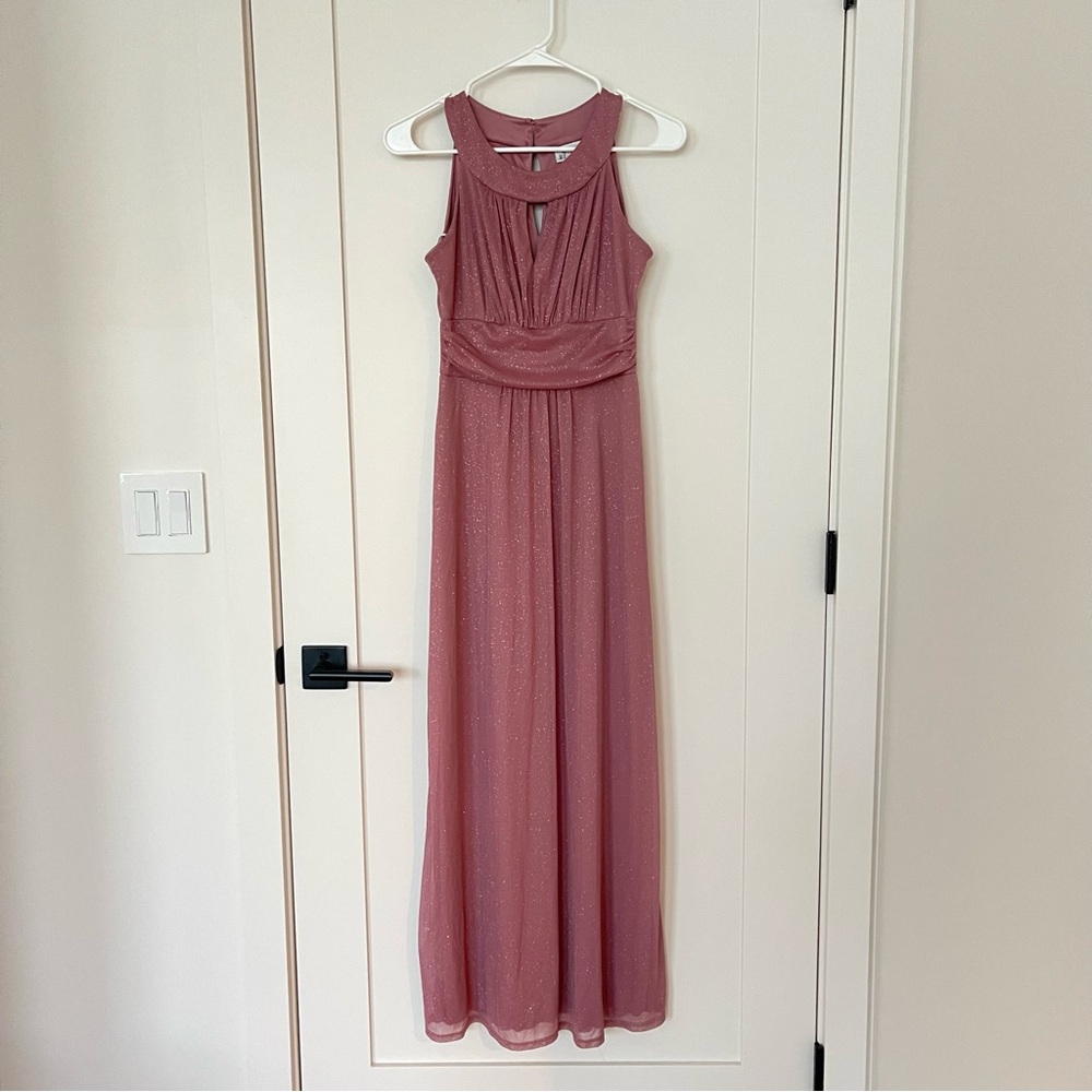 Shimmer Pink Maxi Dress